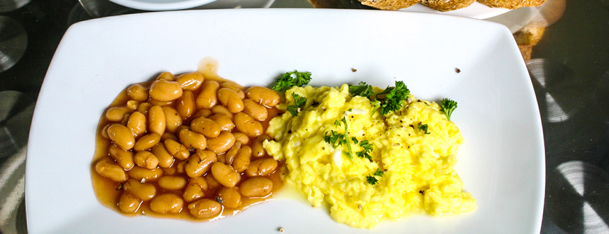 Baked Beans With Scrambled Eggs