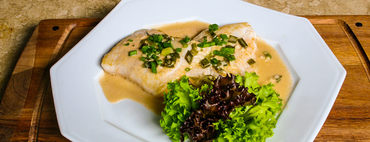 Grilled Fish And Coconut Sauce