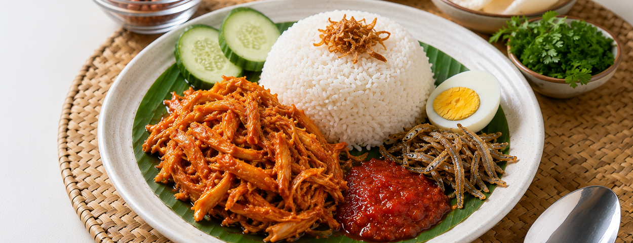 Pulled Chicken Nasi Lemak