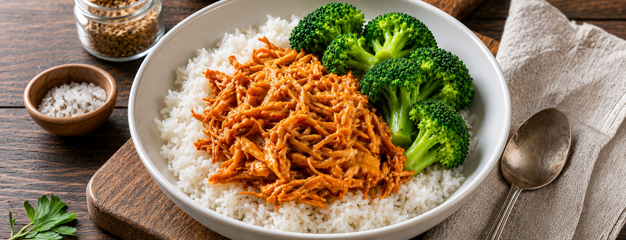 Teriyaki Pulled Chicken Rice