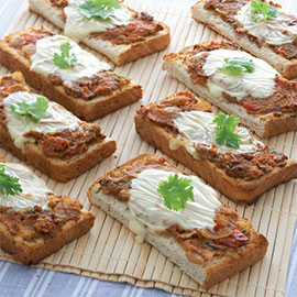 Cumin Tomatoes Sardines Toasts