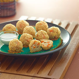 Parmesan Crusted Tuna Rice Balls